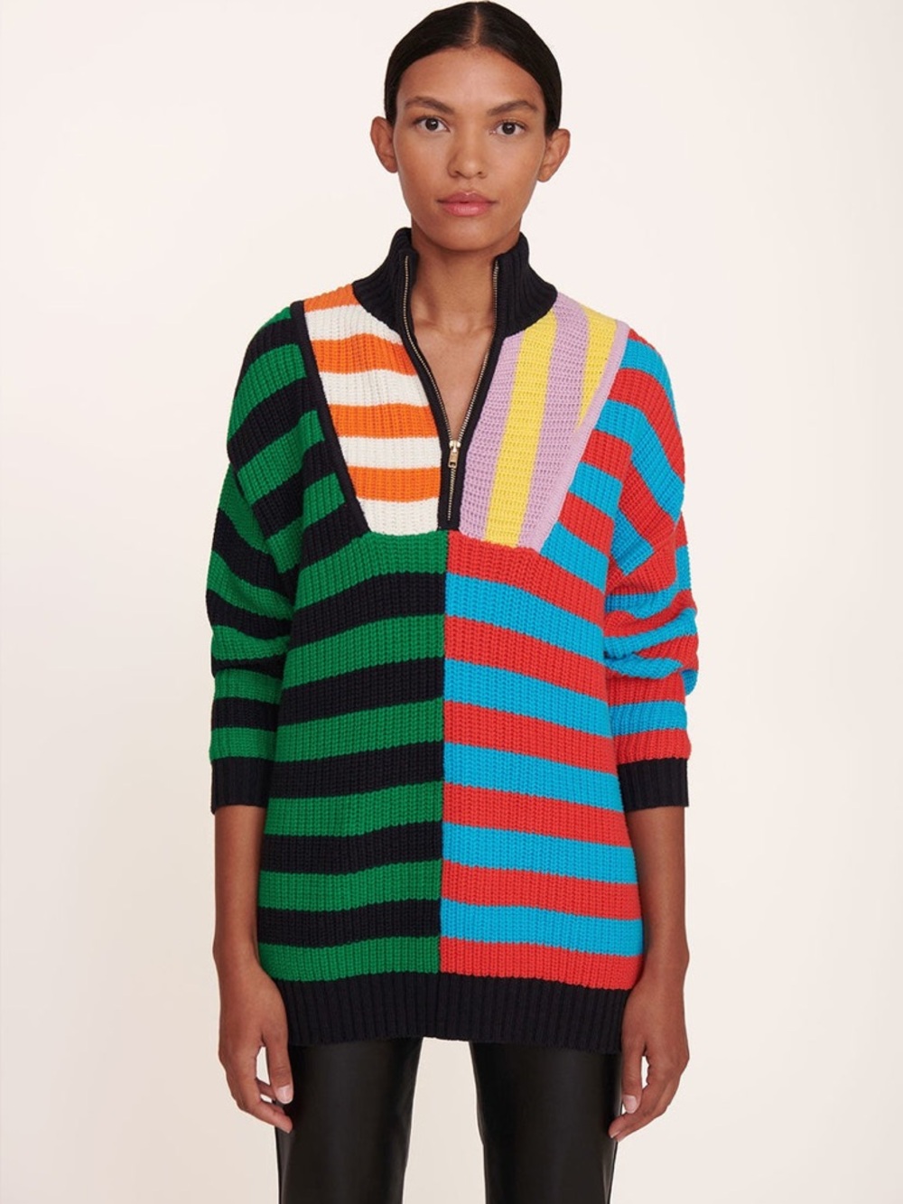 Staud Hampton Sweater in Cabana Stripe Multi